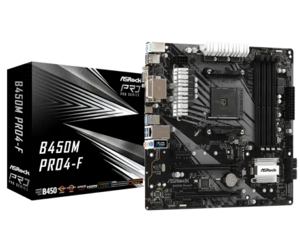 ASRock B450M Pro4-F AMD AM4 Micro-ATX