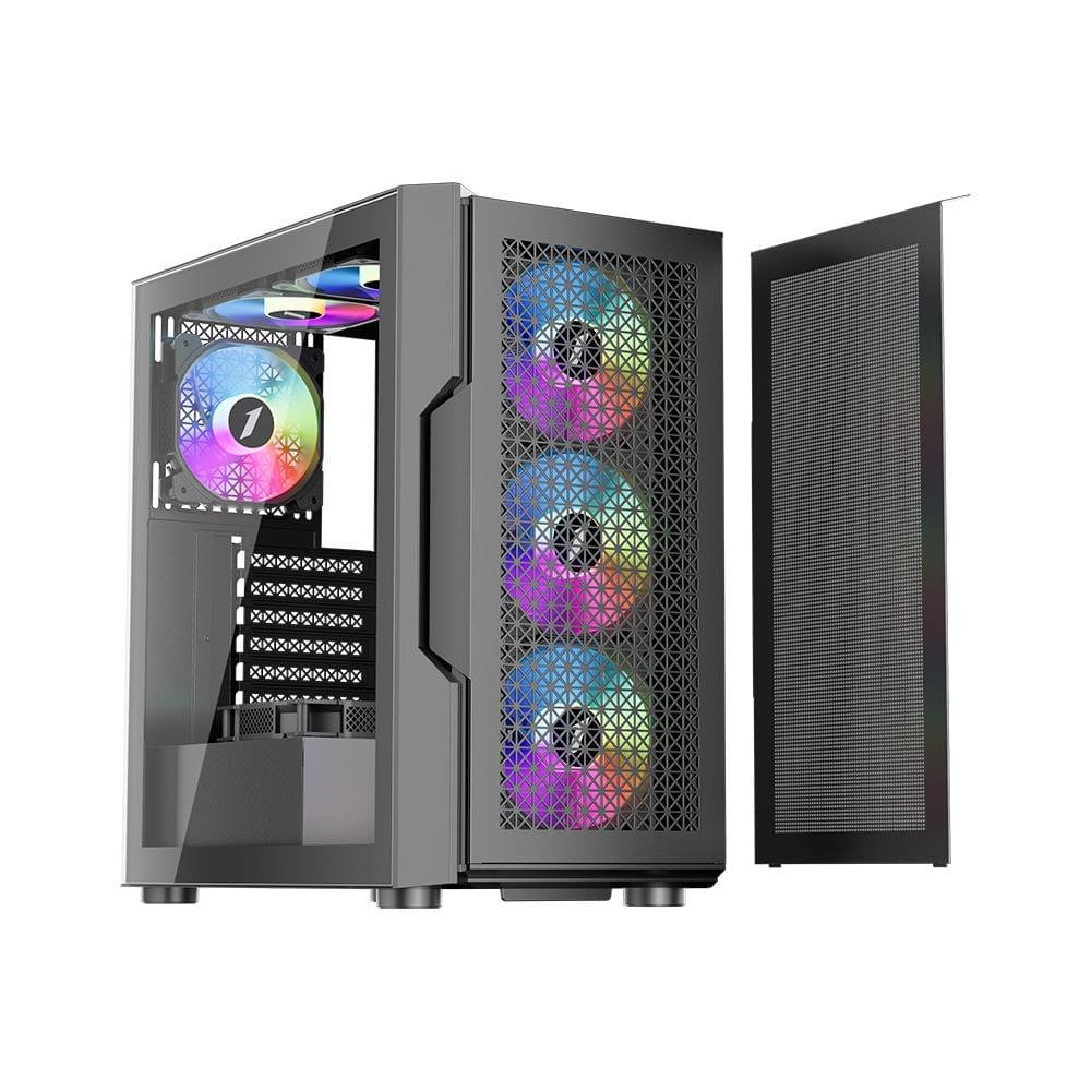 1st Player T7 ATX Gaming Case Black - Image 4